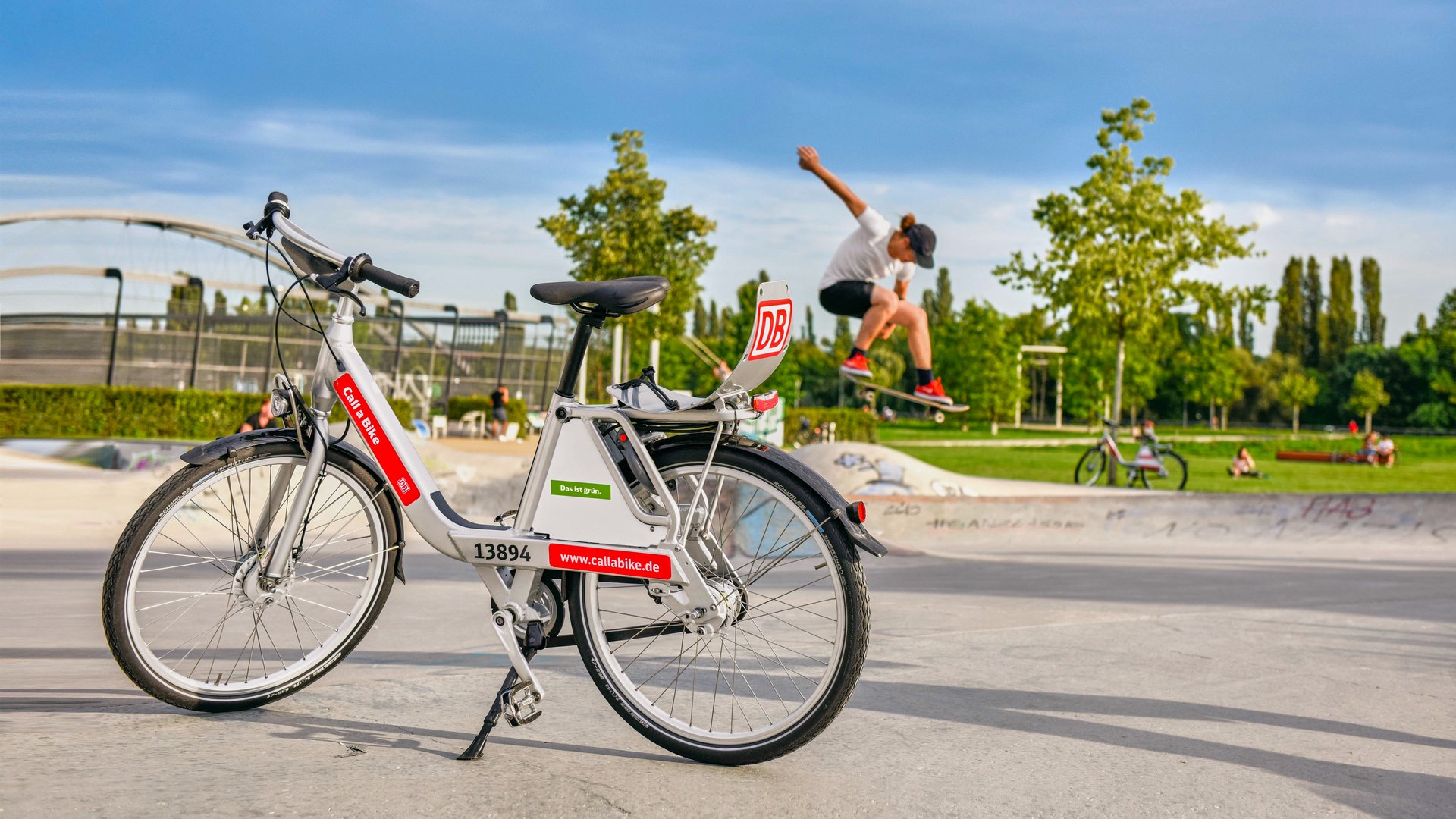 Call a Bike ist Teil der Kampagne des Deutsche Bahn Konzerns "Das ist grün".